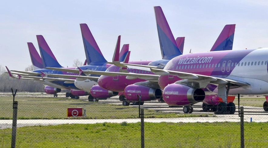 Годовая прибыль Wizz Air упала на фоне массового простоя самолётов