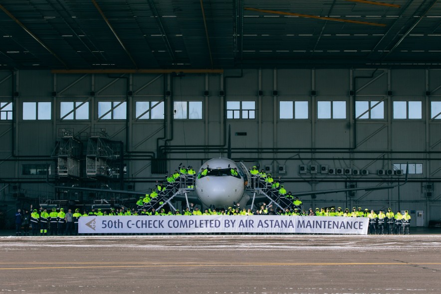 Air Astana-ның инженерлер командасы 50-C-check өткізді