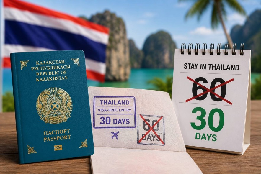 Таиланд сократит срок безвизового пребывания для казахстанцев до 30 дней