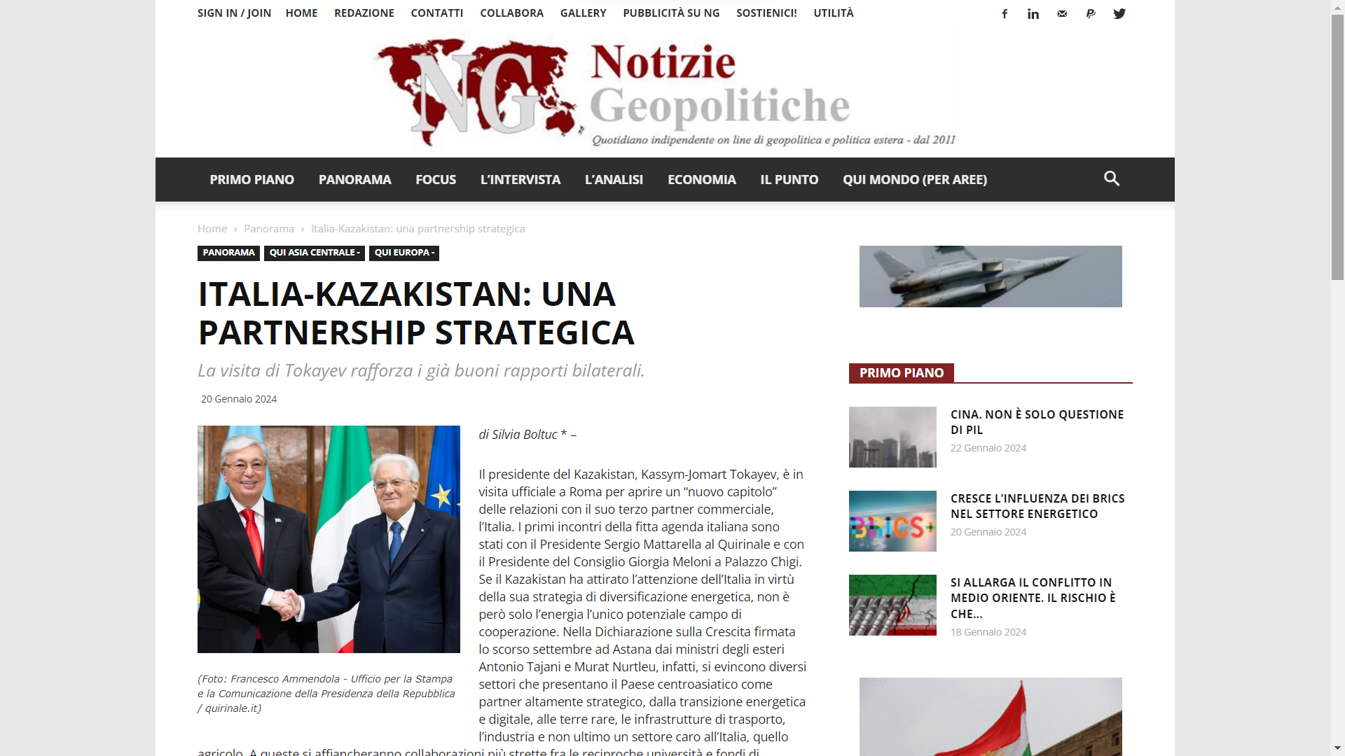 Notizie Geopolitiche